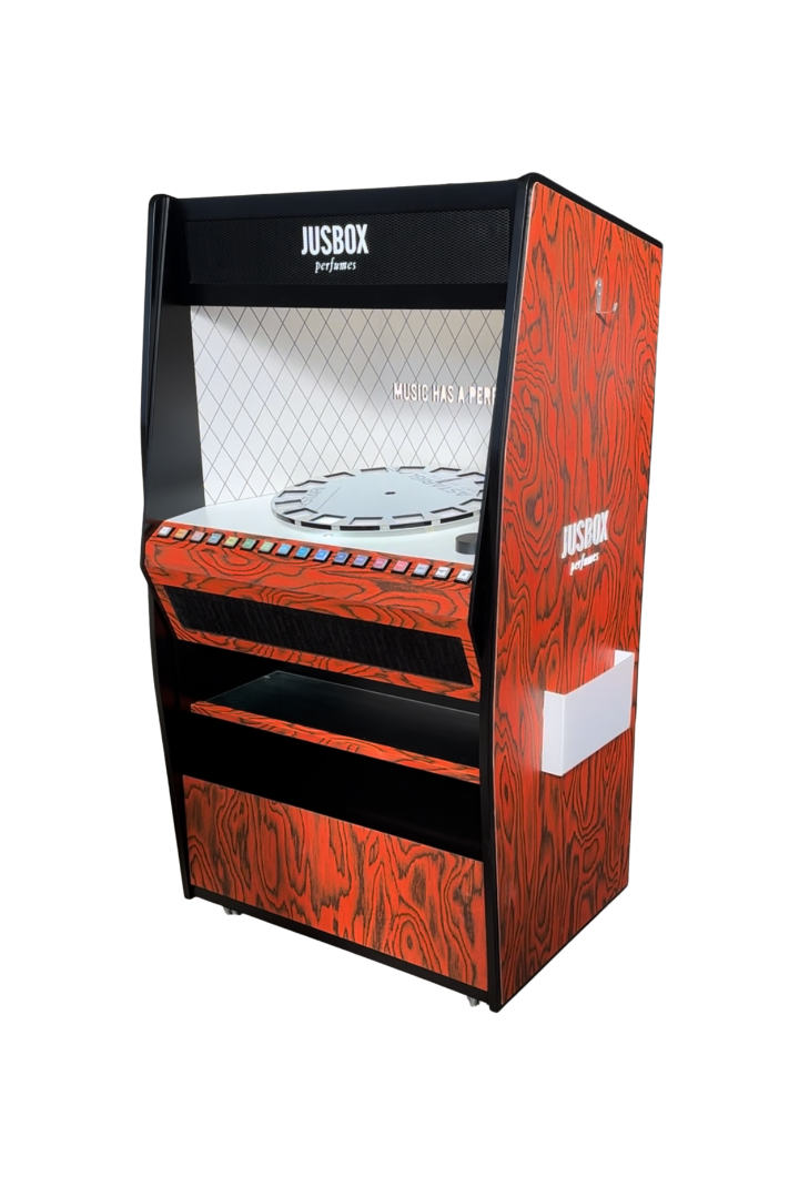 Scent & Sound Selector, espositore robotico per retail di lusso