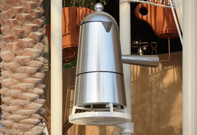La moka gigante del padiglione Italia a Expo 2020